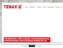 Tablet Screenshot of papiersackfabrik-tenax.de